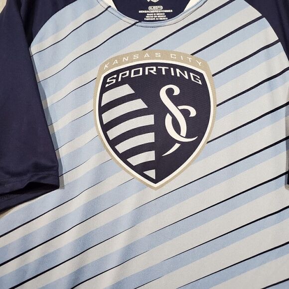 Sporting Kansas City Jersey Men XL Blue MLS Soccer Round Neck Pullover Vtg - Picture 5 of 7